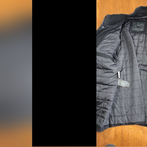 Men's Guess Black Wool Blend Coat - Picture 4 of 10